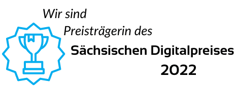  Wir sind Preisträgerin des Sächsischen Digitalpreises 2022