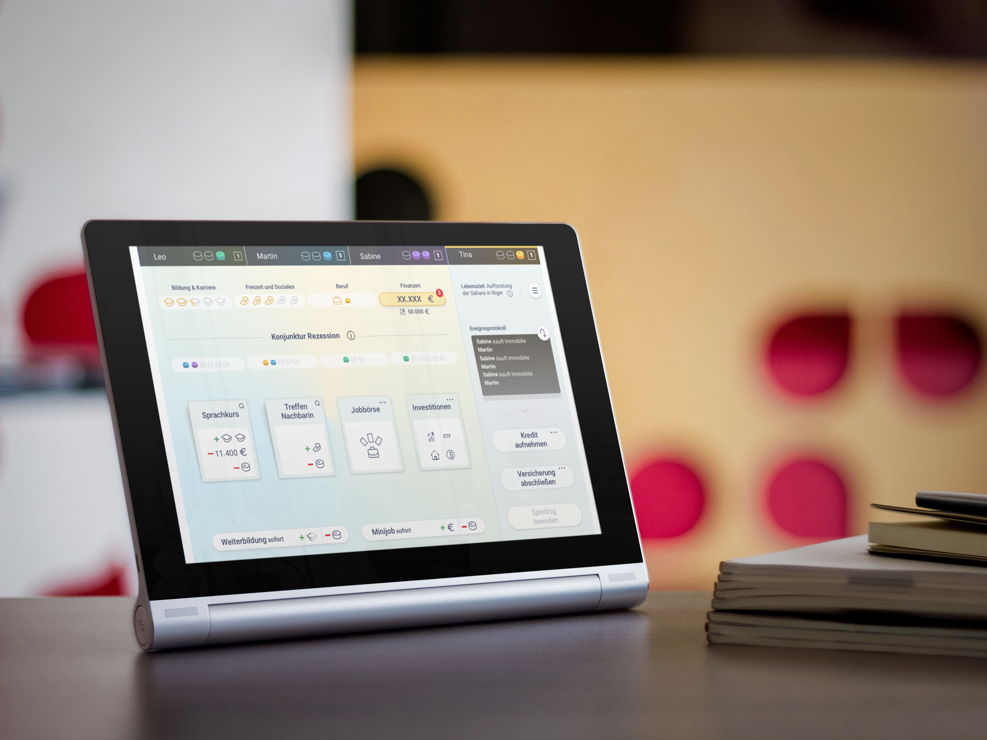 KI generiert: Das Bild zeigt einen Laptop mit einem geöffneten Browserfenster, das eine Webseite mit Sprachkursen und deren Preisen anzeigt.