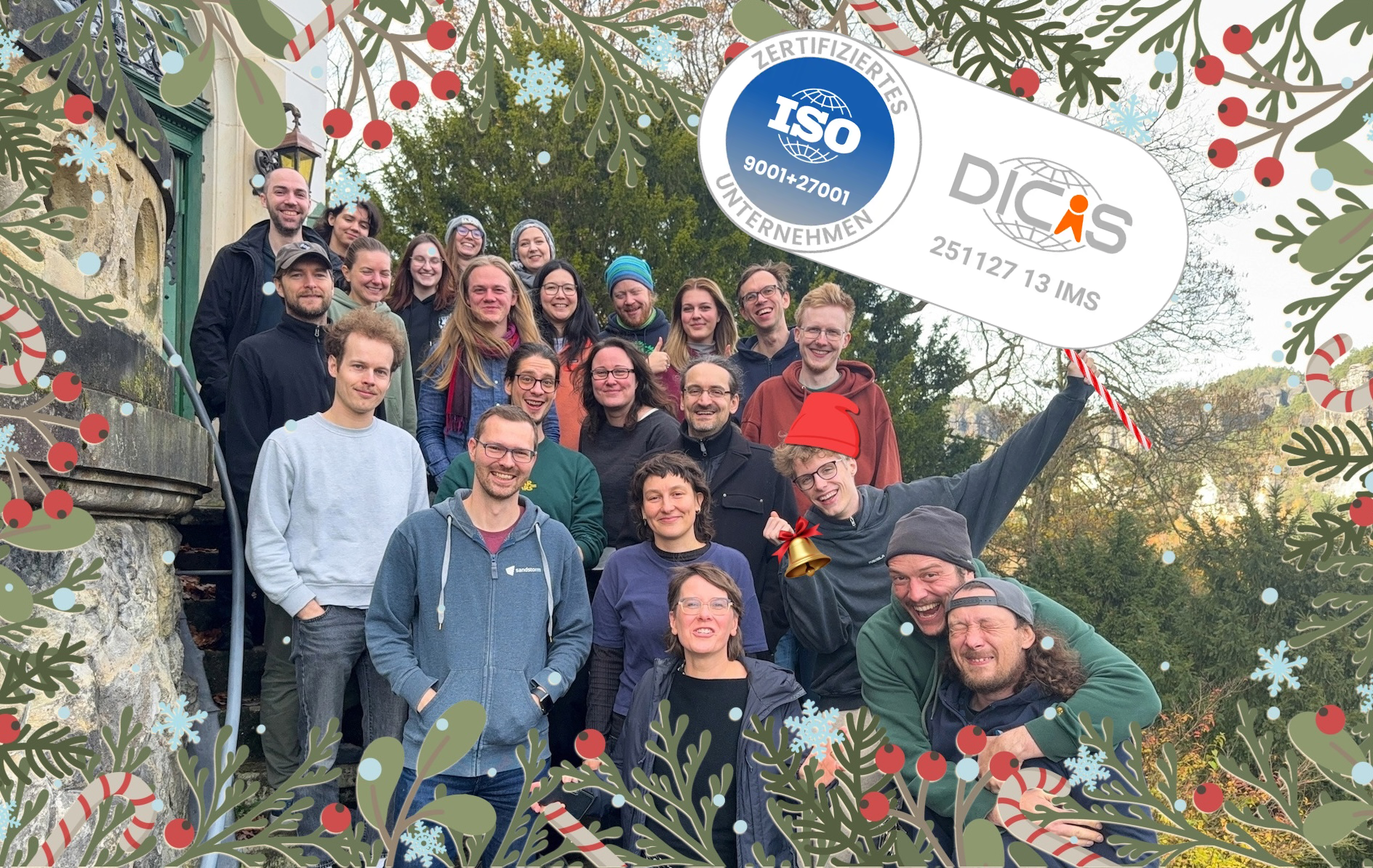 Sandstormies freuen sich über die ISO 9001 und 27001 Zertifizierung 