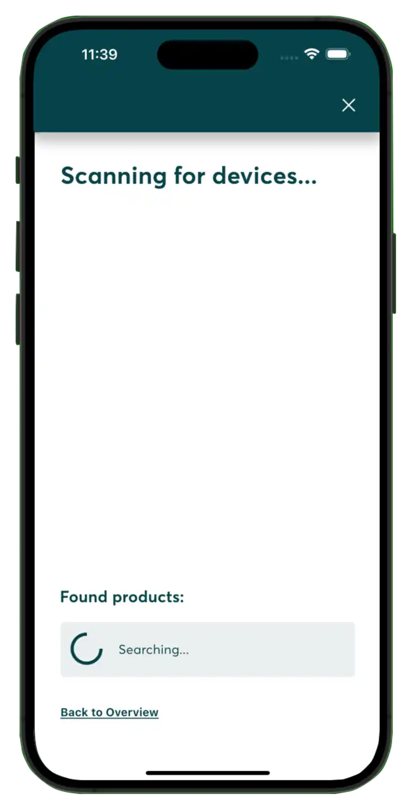 Animierte Vorschau des Handybildschirms eines Installateurs bei der Installation von Solarwatt Geräten mit der Solarwatt Pro App.