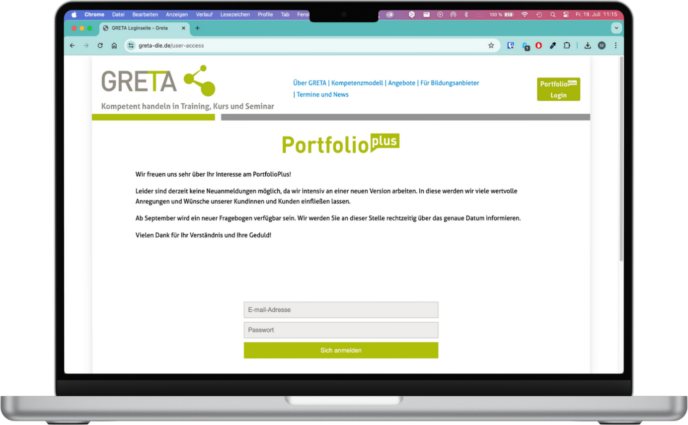 DIE GRETA Mockup PortfolioPlus