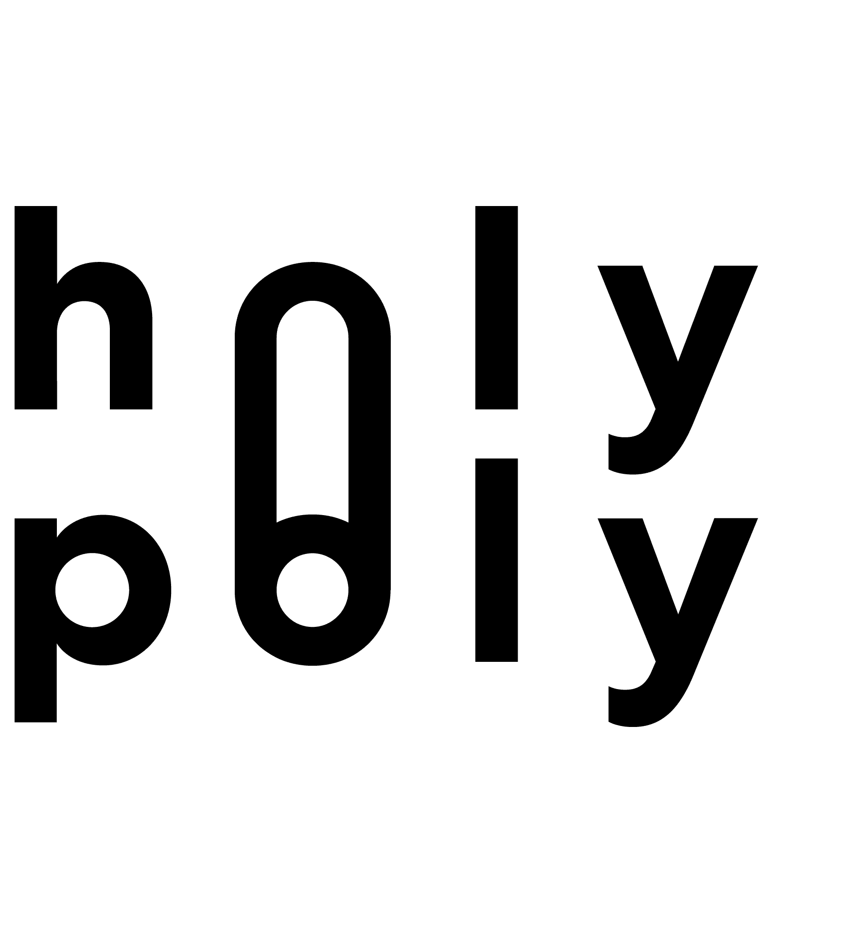 HolyPoly Wort Schwarz