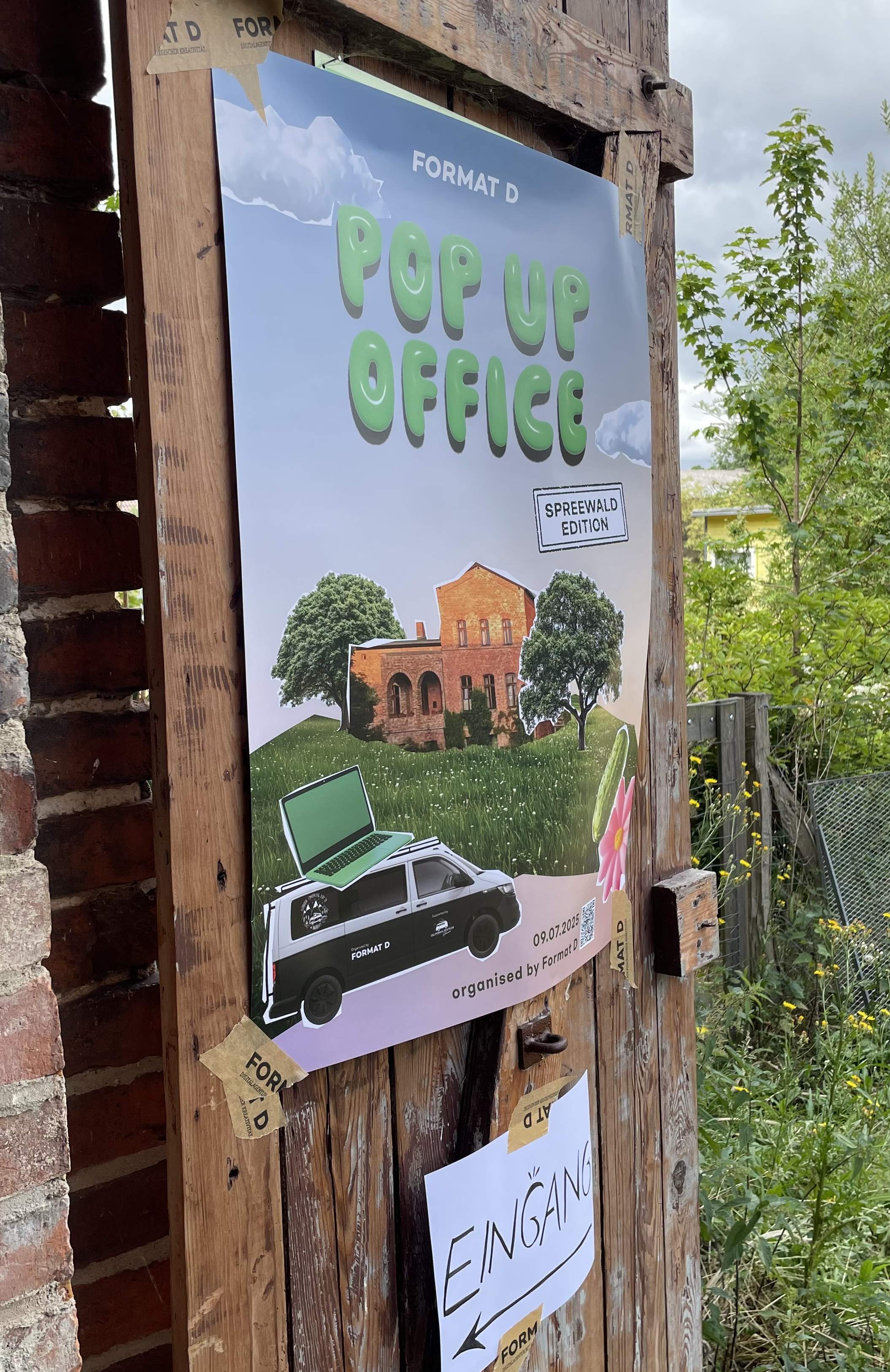 Plakat zum Pop Up Office 
