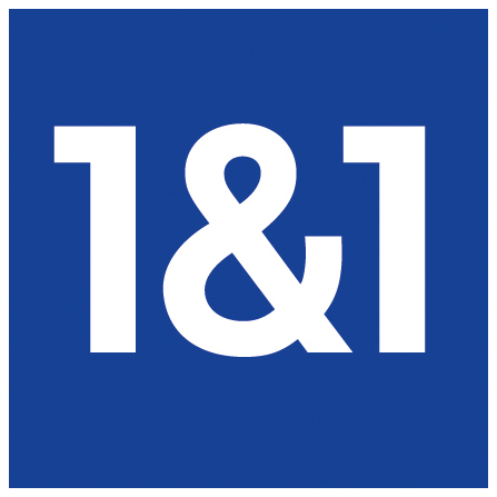 KI generiert: Das Bild zeigt das Logo von 1&1, einem bekannten Unternehmen für Telekommunikation und Internetdienstleistungen. Das Logo besteht aus der weißen Schrift "1&1" auf einem blauen Hintergrund.