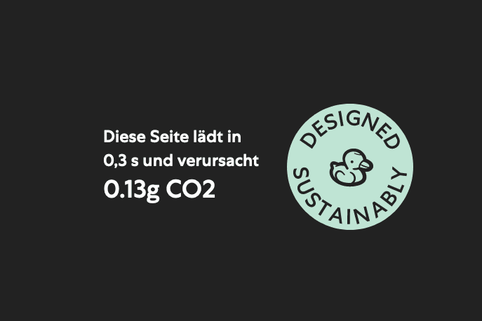 0,13g CO2 entstehen beim Öffnen der Website